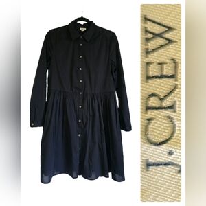 EUC Classic J. Crew Black Long Sleeve Shirtdress, Versatile And Chic! Size 6